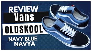 VANS OLD SKOOL NAVY NAVYA REVIEW [upl. by Atillertse401]