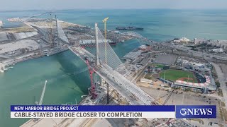 New Harbor Bridge inches closer to connecting in the middle [upl. by Fowkes]