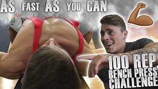 100 BENCH PRESS CHALLENGE [upl. by Ynnod]