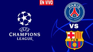 RESUMEN PSG 23 Barcelona en vivo CHAMPIONS LEAGUE Cuartos Ida [upl. by Esenaj]