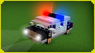 🦊Como fazer um CARRO DE POLICIA com INTERIOR no Minecraft [upl. by Naus]