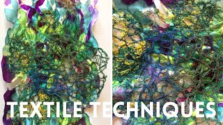 How To Sew FreeMotion Embroidery On Water Soluble Fabric  Textile Techniques  Didsbury Art Studio [upl. by Zosima]