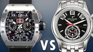 RICHARD MILLE vs PATEK PHILIPPE RM011 Felipe Massa vs 59601A010 Annual Calendar Chronograph [upl. by Repotsirhc169]