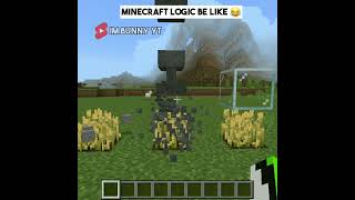 Minecraft logic be like 😂 shorts trending minecraftshorts [upl. by Broome]