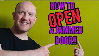 How to open a jammed door Internal inward opening broken latch or handle [upl. by Anwad]