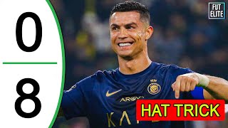 Cristiano RONALDO Hat Trick AGAIN  Abha vs Al Nassr 08 Highlights amp Goals 2024 [upl. by Sisco]