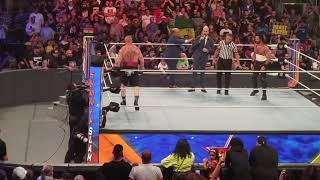 Paul Heyman introduces Brock Lesnar WWE SummerSlam 2019  Brock Lesnar vs Seth Rollins LIVE CROWD [upl. by Auoh]