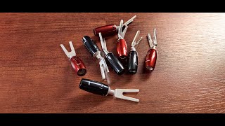 Fake Audioquest AQ1007 spade connectors review  mixed fake feelings [upl. by Eisnil833]