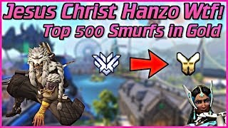 JESUS This Hanzo Smurf Top 500 Hanzo Smurfing in Gold Samito Overwatch [upl. by Stedt]