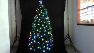 180cm Multi LED Bulbs amp Fibre Optic Christmas Tree [upl. by Marcille]