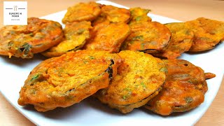 Baingan Pakora recipe by Europe and Food  Baingan K Pakoray by Europe and Food [upl. by Romain]