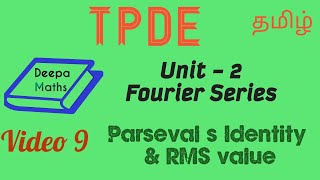 Fourier series Parsevals identity and RMS value [upl. by Atsylac]