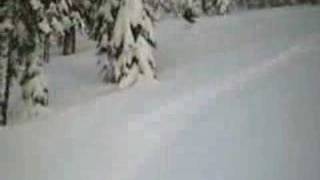 Backcountry snowboarding at Cliff Lake near Mount Shasta [upl. by Nyrmak]