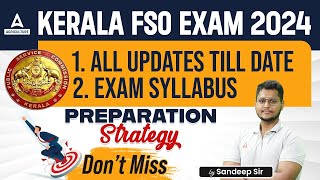 Kerala FSO Exam 2024  Kerala FSO Syllabus amp All Updates  Full Details  By Sandeep Sir [upl. by Aicinet]