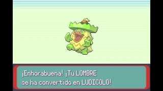 Pokémon Esmeralda  Lombre evoluciona a Ludicolo [upl. by Yesnel755]