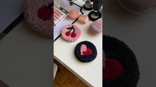 Making Tufted Rug Coasters for my Studio shorts [upl. by Nnaeel]