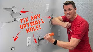 How to Fix Holes in Drywall  4 Easy Methods [upl. by Pigeon]