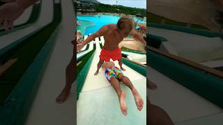 Typical situation in Water Park 🫣😱🔥waterslide flip slide funny challenge competition swimming [upl. by Akcemat473]