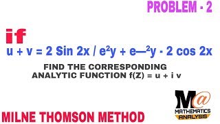 Milne Thomson method solved problems  problem  2 [upl. by Doig696]