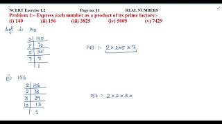 Express each number as a product of its prime factorsi 140 ii 156 [upl. by Rekab]