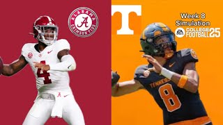 Alabama vs Tennessee week 8 Simulation Rivalry Game [upl. by Llevert860]