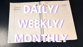 September Plan with me DailyWeeklyMonthly  Bujo  Planner [upl. by Nnaycnan]