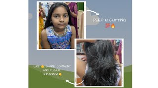 Deep U CUTTING ✂️🔥🤗 haircutting haircut [upl. by Charteris]