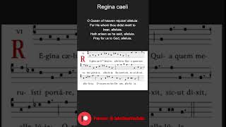 Regina cæli  Gregorian Chant  simple tone Marian Antiphon for Easter and Eastertide [upl. by Sully]