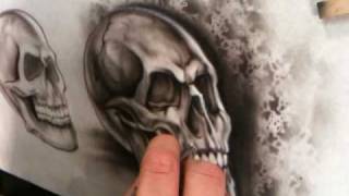 How to airbrush a skull part 3 final by Jaime Rodriguez [upl. by Jump]