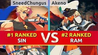 GGST ▰ SneedChungus 1 Ranked Sin vs Akeno 2 Ranked Ramlethal High Level Gameplay [upl. by Bunns240]