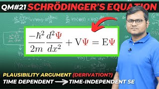 SCHRÖDINGERS EQUATION Derivation  Plausibility Argument amp TimeIndependent SE Derivation [upl. by Anyl]