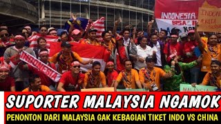 NGAMUK DI DEPAN STADION‼️ SUPORTER DARI MALAYSIA NGAMUK GAK KEBAGIAN TIKET CHINA VS INDONESIA [upl. by Akeirahs]