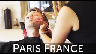 💈 Would You Try This Beard Waxing In Paris France  Grizzly Barbershop [upl. by Artenal140]