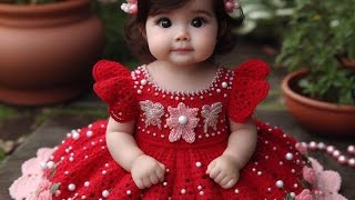 💯 BEAUTIFUL CROCHET PRINCESS DRESS DESIGNS FOR BABY GIRL 🥰😍crochet baby viralvideo dress [upl. by Garek315]