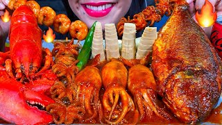 ASMR SPICY SEAFOOD BOIL makanan laut pedas 먹방 MUKBANG MASSIVE Eating Sounds [upl. by Hildebrandt]