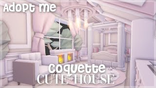 Coquette Cute Tiny Home  House build  Adopt me [upl. by Nauqet]