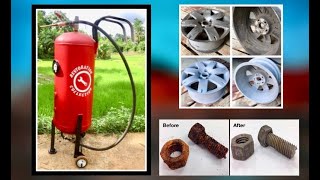 How to make a homemade sandblaster from a gas cylinderDIY sandblaster [upl. by Rainwater]