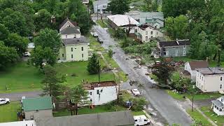 Aerial footage shows storm damage in Canastota NY [upl. by Hillery]