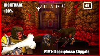 Pc Quake 1996 Ep1  La Dimensione del Condannato Nightmare Mode 100 secrets Walkthrough 4k [upl. by Budwig]