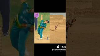 Naseem shah bowling action and MHAFEEZ bowling action same 💪💪💯💯🏏fastbowler naseemshah [upl. by Eizzik]