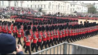 High Quality March past slow trooping colour practice 28th May 2011avi [upl. by Llyrad104]