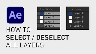 How to deselect all layers in After Effects [upl. by Niram]