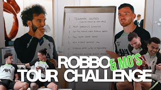 ROBBOS TOUR CHALLENGE Hilarious contests and surprises with Mo Salah [upl. by Borek740]