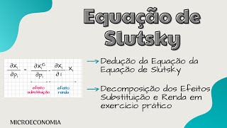 Equação Slutsky  Como decompor matematicamente o efeito total em efeito substituição e efeito renda [upl. by Hy]