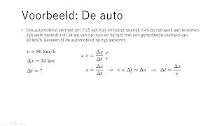 Natuurkunde beweging 01 rekenen met snelheid [upl. by Chafee]