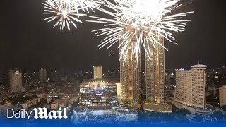 Thailand’s 85m new year riverside countdown extravaganza [upl. by Lenz]