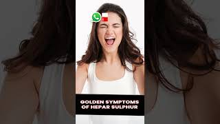 Golden Symptoms of Hepar Sulphur By Dr GPSingh [upl. by Perpetua]