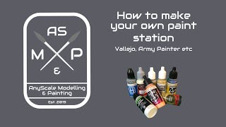 How to make your own VallejoArmy Painter Paint Station Paint Rack [upl. by Lesnah]