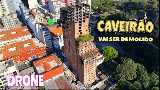 Vídeo Extra Drone mostra o quotCaveirãoquot prédio inacabado que a Justiça mandou demolir  São Paulo [upl. by Nettie]