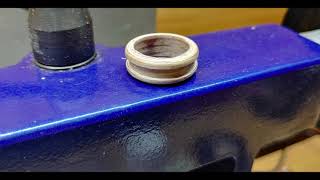 How to make a Bentwood Ring part 2 Machining the Ring Core with inlay channel on the lathe [upl. by Arihday]